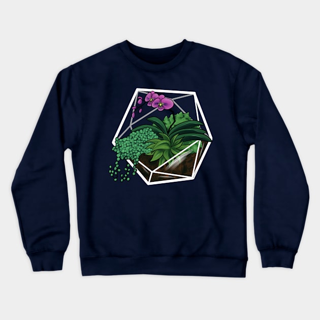 Orchid Terrarium Crewneck Sweatshirt by mcbenik